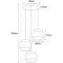 Kaja Amos lampa wisząca 3x40W czarny/złoty K-5282 zdj.2