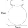 Kaja Piro lampa podsufitowa 1x10 W czarna-bursztynowa K-5366 zdj.2
