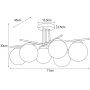 Kaja Rea lampa podsufitowa 6x10 W biała-złota K-5424 zdj.2