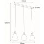 Kaja Samanata lampa wisząca 3x40W czarna K-8036A-3 zdj.2