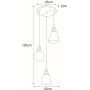 Kaja Samanata lampa wisząca 3x40W czarna K-8036B-3 zdj.2