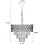 Kaja Toscana Gold lampa wisząca 6x40W srebrny/kryształ K-8172 zdj.2