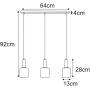 Kaja Aigo lampa wisząca 3x15 W czarna-patyna-bursztynowa K-5877 zdj.2