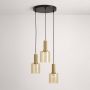 Kaja Aigo lampa wisząca 3x15 W czarna-patyna-bursztynowa K-5878 zdj.1