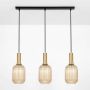 Kaja Hiro lampa wisząca 3x15 W czarna-patyna-bursztynowa K-5886 zdj.1