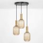 Kaja Hiro lampa wisząca 3x15 W czarna-patyna-bursztynowa K-5887 zdj.1