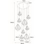 Kaja Marko lampa wisząca 9x60W czarny/złoty KP-06 zdj.2