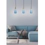 Ledea Faro lampa wisząca 1x40W niebieska/drewno 50101258 zdj.2