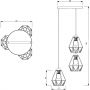 Luminex Bergen lampa wisząca 3x60 W czarna 0606 zdj.2