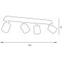Luminex Demia lampa podsufitowa 4x8W czarna 1432 zdj.2