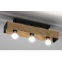 Luminex Miluza lampa podsufitowa 3x15W czarny/drewno 1634 zdj.4