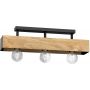 Luminex Miluza lampa podsufitowa 3x15W czarny/drewno 1634 zdj.1