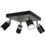 Luminex Reno lampa podsufitowa 4x8W czarny/chrom 5148 zdj.1