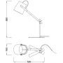 Mantra Nordica lampa biurkowa 1x23W biały/drewno 4922 zdj.2