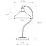 Markslöjd Vela lampa stołowa 1x40 W biała-mosiądz 108863 zdj.2
