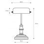 Markslöjd Bankers lampa stołowa 1x40 W mosiądz 108977 zdj.2
