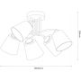 Milagro Pafos lampa podsufitowa 5x15 W czarna ML2258 zdj.2