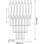 Milagro Cristal kinkiet 2x10 W czarny/złoty ML2412 zdj.2