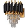 Milagro Cristal kinkiet 2x10 W czarny/złoty ML2412 zdj.1