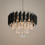 Milagro Cristal lampa wisząca 5x10 W czarna/chrom ML2519 zdj.3
