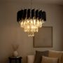 Milagro Cristal lampa wisząca 5x10 W czarna/chrom ML2519 zdj.5