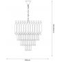 Milagro Cristal lampa wisząca 5x10 W czarna/chrom ML2519 zdj.2