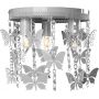 Milagro Angelica lampa podsufitowa 3x60W szary/kryształ MLP1167 zdj.1