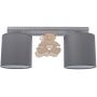 Milagro Miś lampa podsufitowa 2x60W szaro/drewniana MLP4964 zdj.1