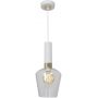 Milagro Roma lampa wisząca 1x60W biało/złota/szkło dymione MLP6487 zdj.1