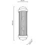 Moosee Column 40 kinkiet 2x40W srebrny MSE010100360 zdj.2