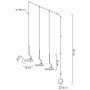 Moosee Flat lampa wisząca 3x30 W czarna MSE010100385 zdj.2