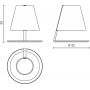 Martinelli Luce Amarcord lampa stołowa 1x8W LED przezroczysta/antracyt 827/DIM/AN zdj.2