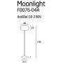 MaxLight Moonlight lampa stojąca 4x40W chrom F0076-04A zdj.2