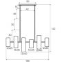 MaxLight Laxer lampa wisząca 6x7W biały P0504 zdj.2