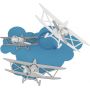 Nowodvorski Lighting Plane kinkiet 3x35W niebieski/biały 6904 zdj.1