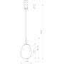 Nowodvorski Lighting Pear lampa wisząca 1x25 W czarna-mosiądz-przezroczysta 7800 zdj.2