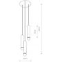 Nowodvorski Lighting Baton lampa wisząca 3x10 W czarna-mosiądz 7855 zdj.2