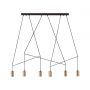 Nowodvorski Lighting Imbria lampa wisząca 6x10 W czarna-mosiądz 7955 zdj.1