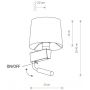 Nowodvorski Lighting Chillin kinkiet 2x10 W czarny-złoty 8213 zdj.2