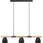 Nordlux Theo lampa wisząca 3x35 W czarna-drewno 2112603003 zdj.1