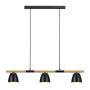 Nordlux Theo lampa wisząca 3x35 W czarna-drewno 2112603003 zdj.2
