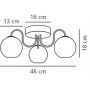 Nordlux Franca lampa podsufitowa 3x40 W biała-mosiądz 2312506035 zdj.2