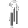 Nordlux Vico lampa wisząca 3x5 W czarna 2412123003 zdj.2