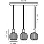 Nordlux Milford lampa wisząca 3x25 W czarna 2412623003 zdj.2