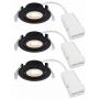 Nordlux Monolo lampa do zabudowy 1x4,8 W czarna 3pak 2510310103 zdj.1