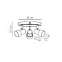 Nordlux Boston lampa podsufitowa 3x5 W czarna 2512370103 zdj.2
