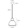 Nordlux Pop lampa wisząca 1x60W biała 45833001 zdj.2