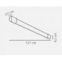 Nordlux Arlington lampa garażowa 18 W 121 cm 47836101 zdj.2