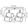 Nordlux Frida lampa podsufitowa 4x35 W biała 49820101 zdj.2