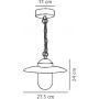 Nordlux Luxe lampa wisząca 1x60 W zardzewiały 72805009 zdj.2